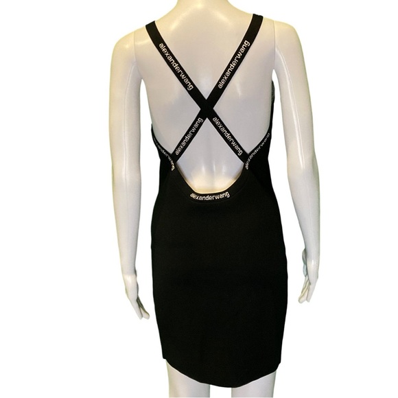 NWT Alexanderwang.T Black Bodycon Tank Dress - Sz M - Picture 4 of 8
